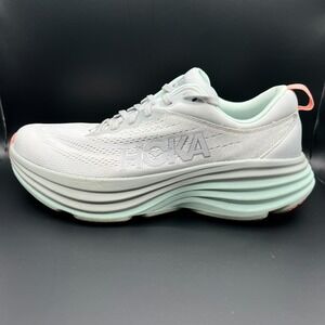 Hoka One One Bondi 8 1127952-SQB Women 9.5 B Running Shoes Stardust Mesh Sneaker